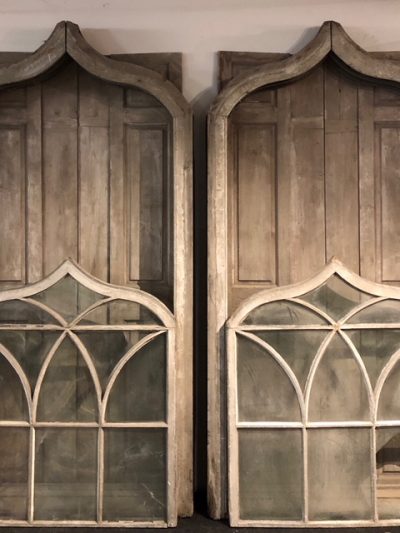 Original georgian gothic sah windows, shutters and frames. Circa 1776.