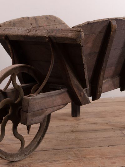 Antique English Wooden Garden Wheelbarrow