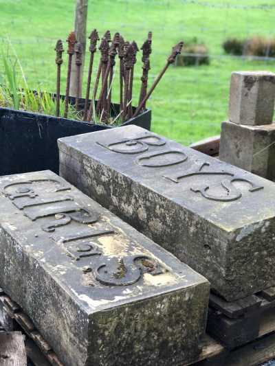 Carved Stone Boys & Girls School Entrance Signs