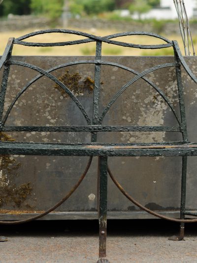 Regency Reeded Wrought Iron Garden Seat/Bench