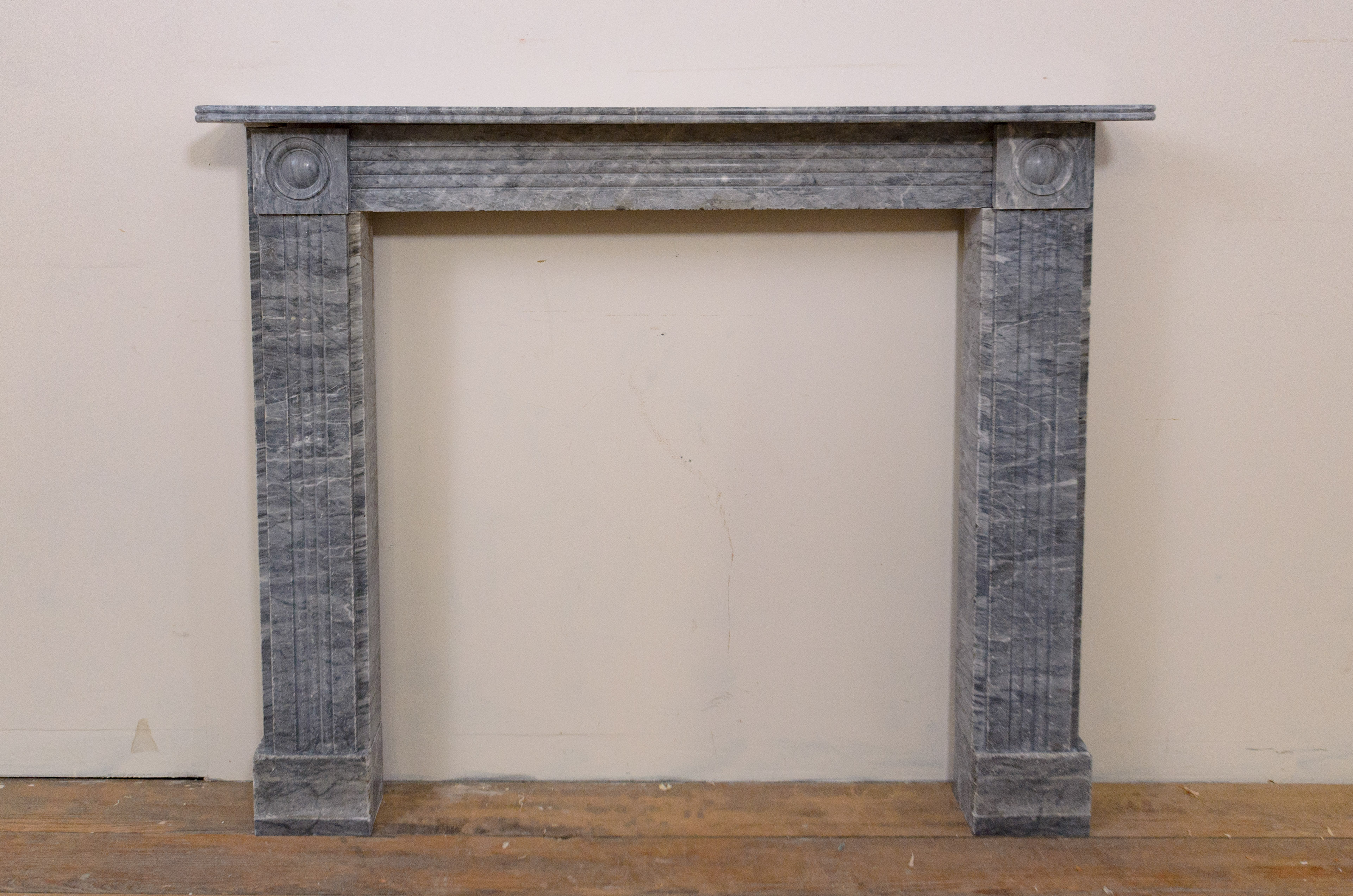 Regency Bulls Eye Grey Marble Fireplace Surround