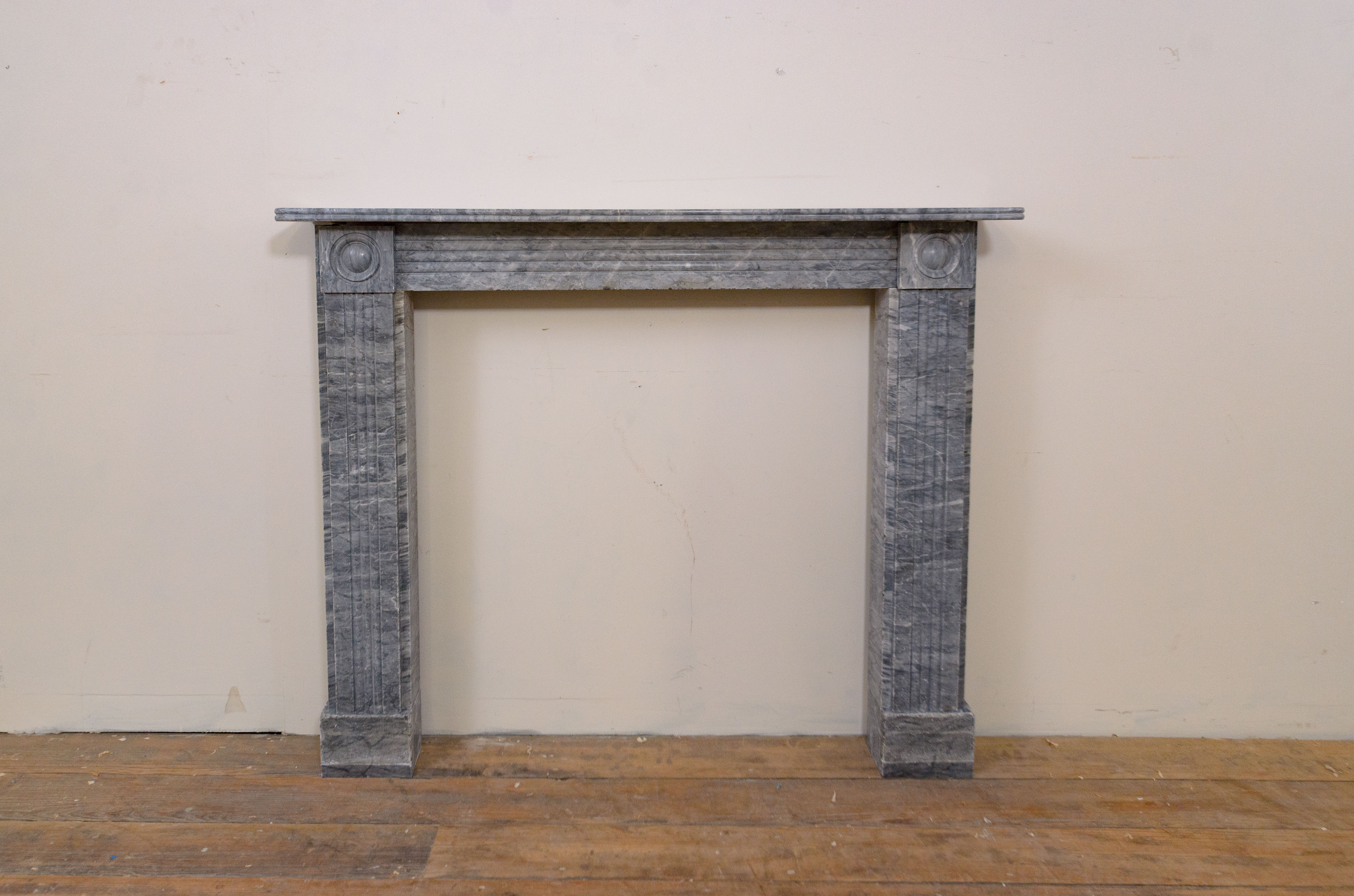 Regency Bulls Eye Grey Marble Fireplace Surround