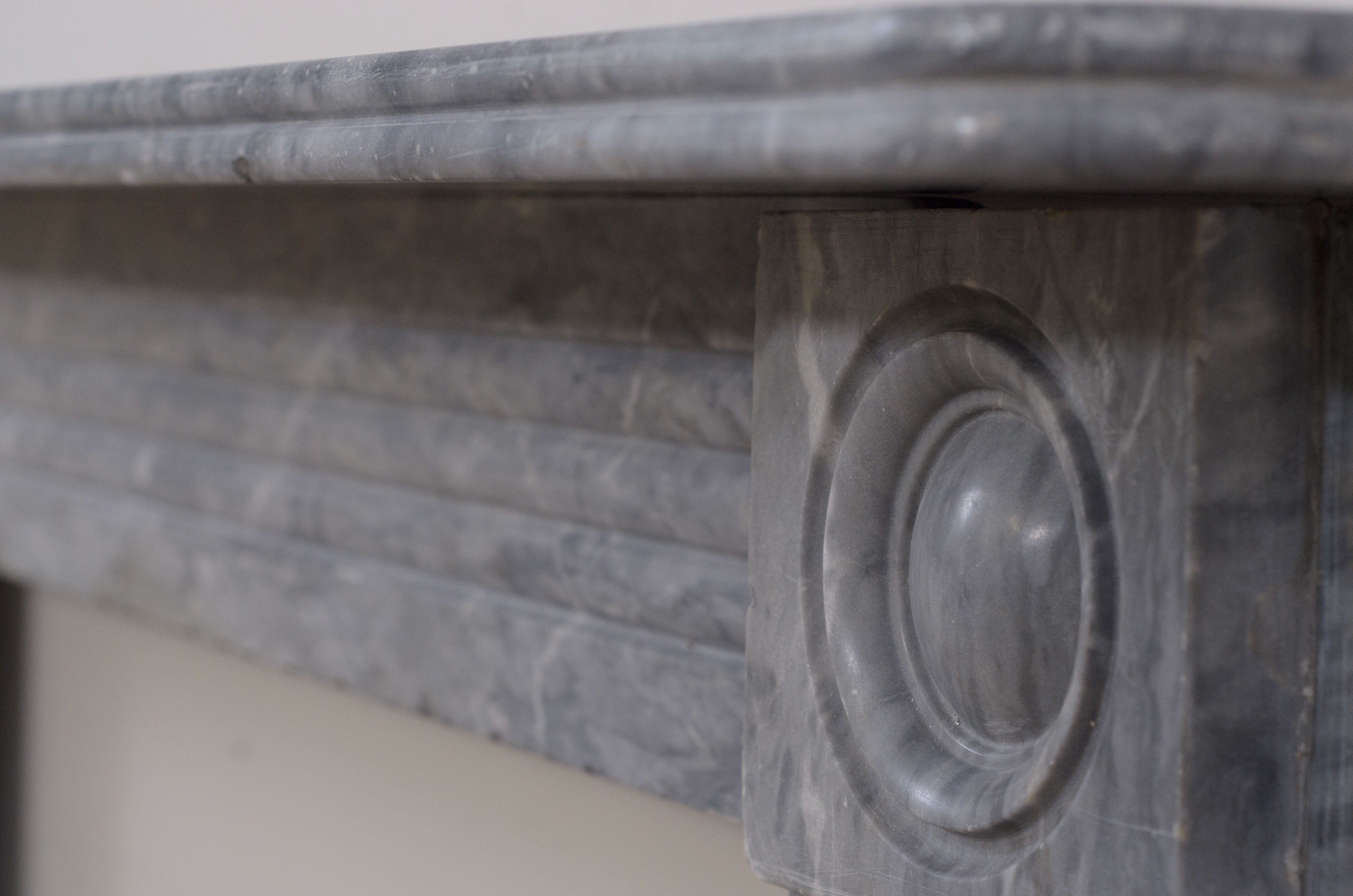 Regency Bulls Eye Grey Marble Fireplace Surround