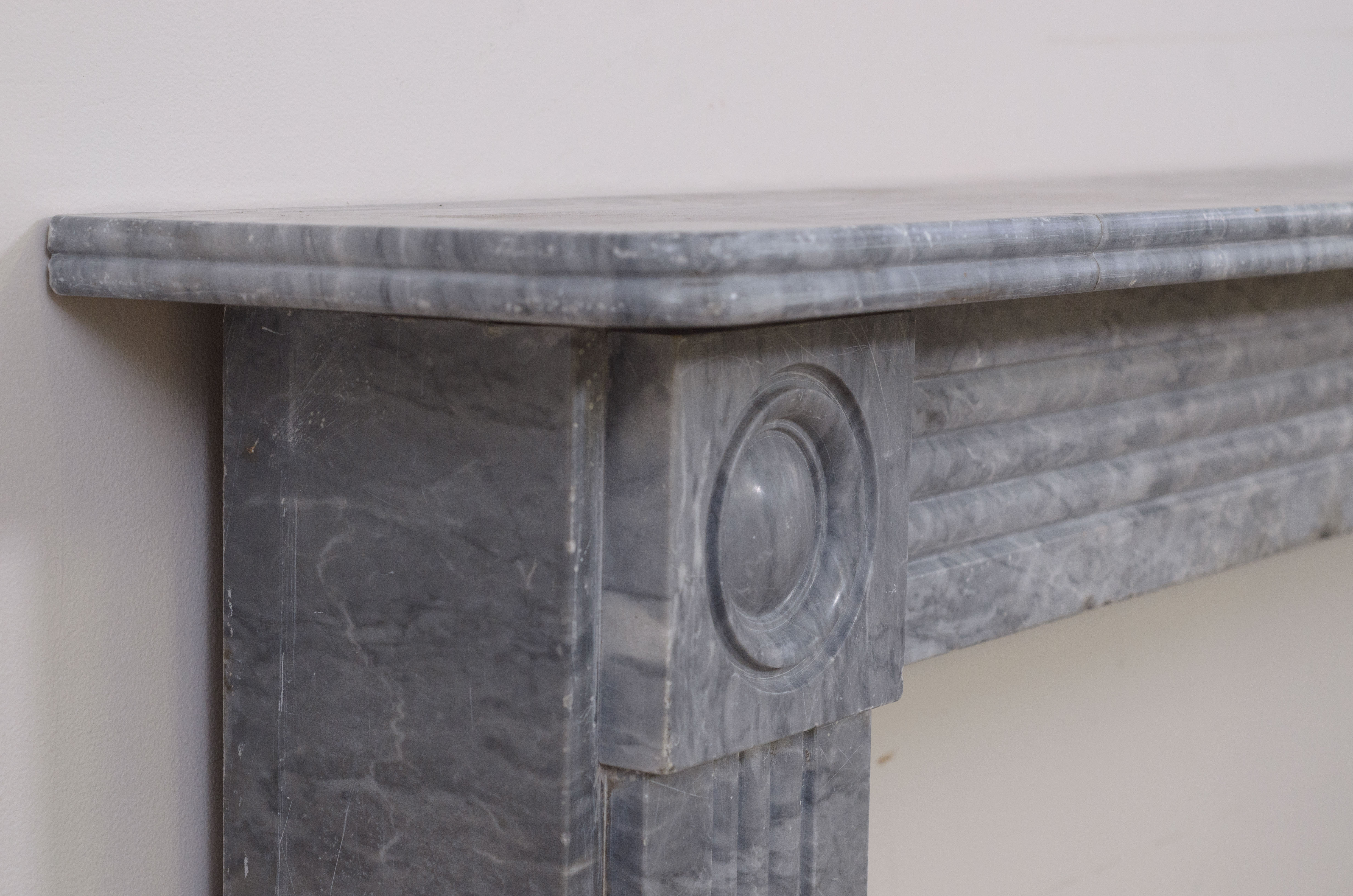 Regency Bulls Eye Grey Marble Fireplace Surround