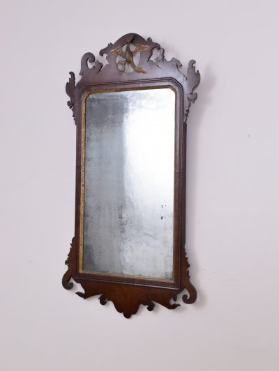 George III Mahogany Chippendale Style Mirror