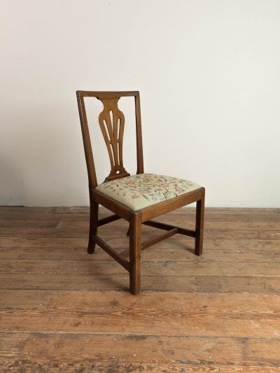 19thC Mahogany Chippendale style splat back single chair