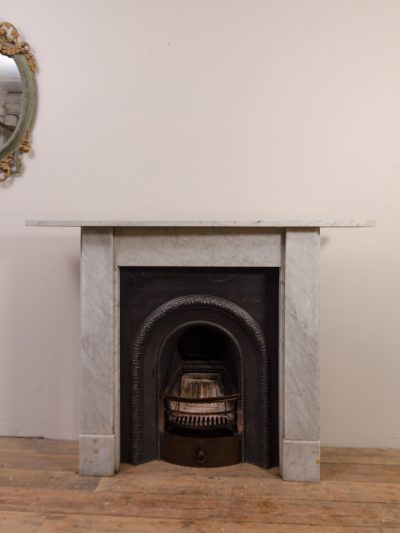 White Carrara Marble Bedroom Fireplace