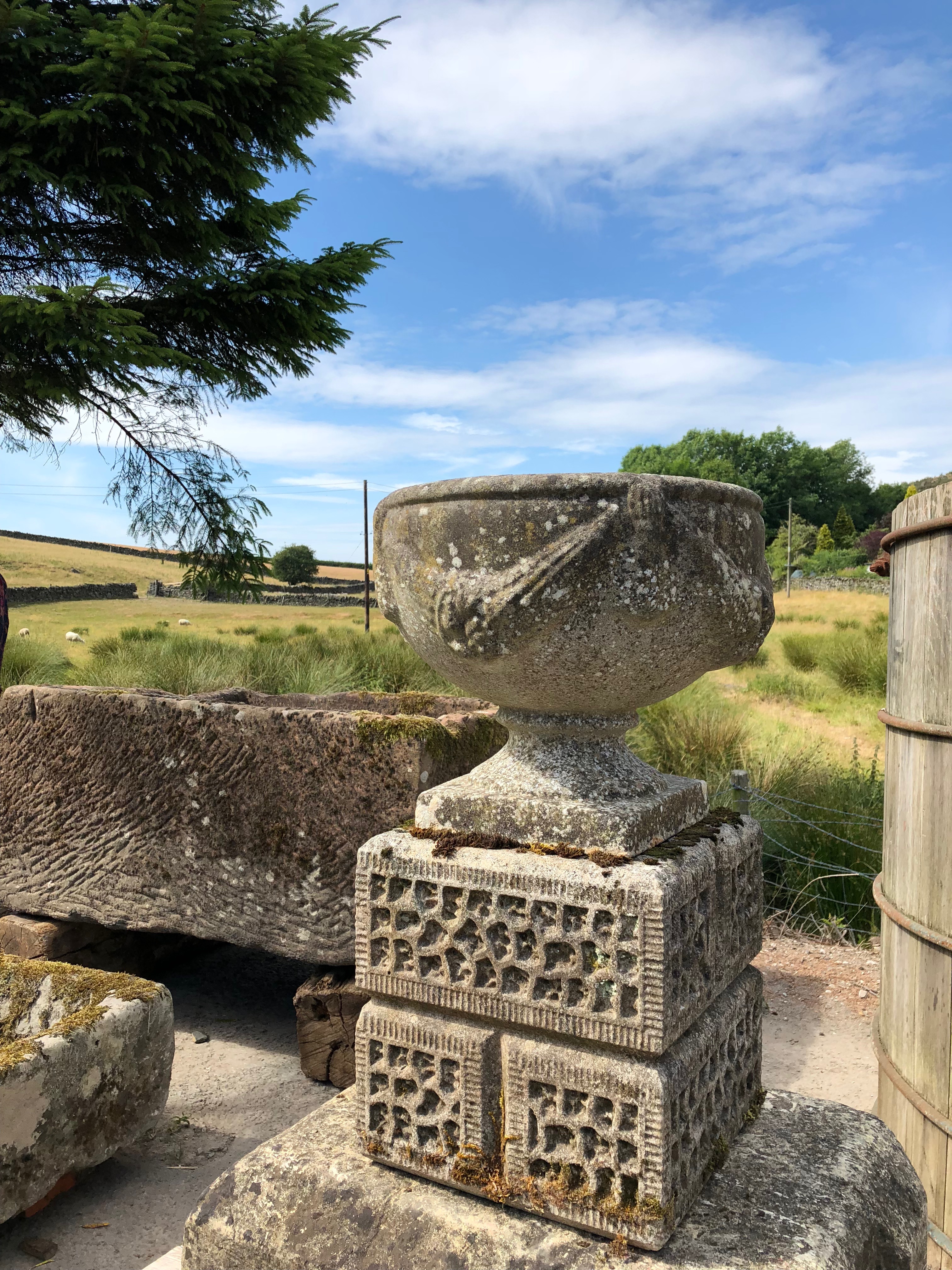 Urn on Plinth