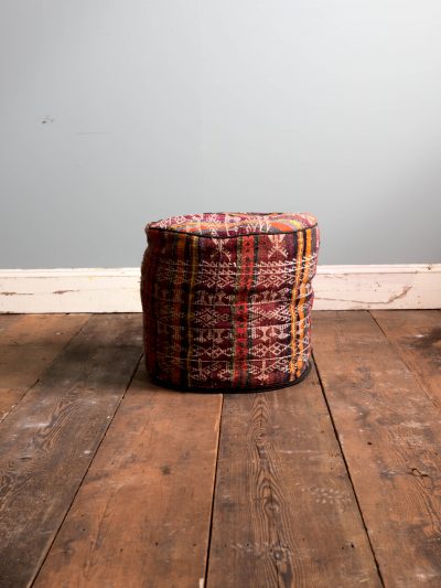 Round Kilim Ottoman Cushion