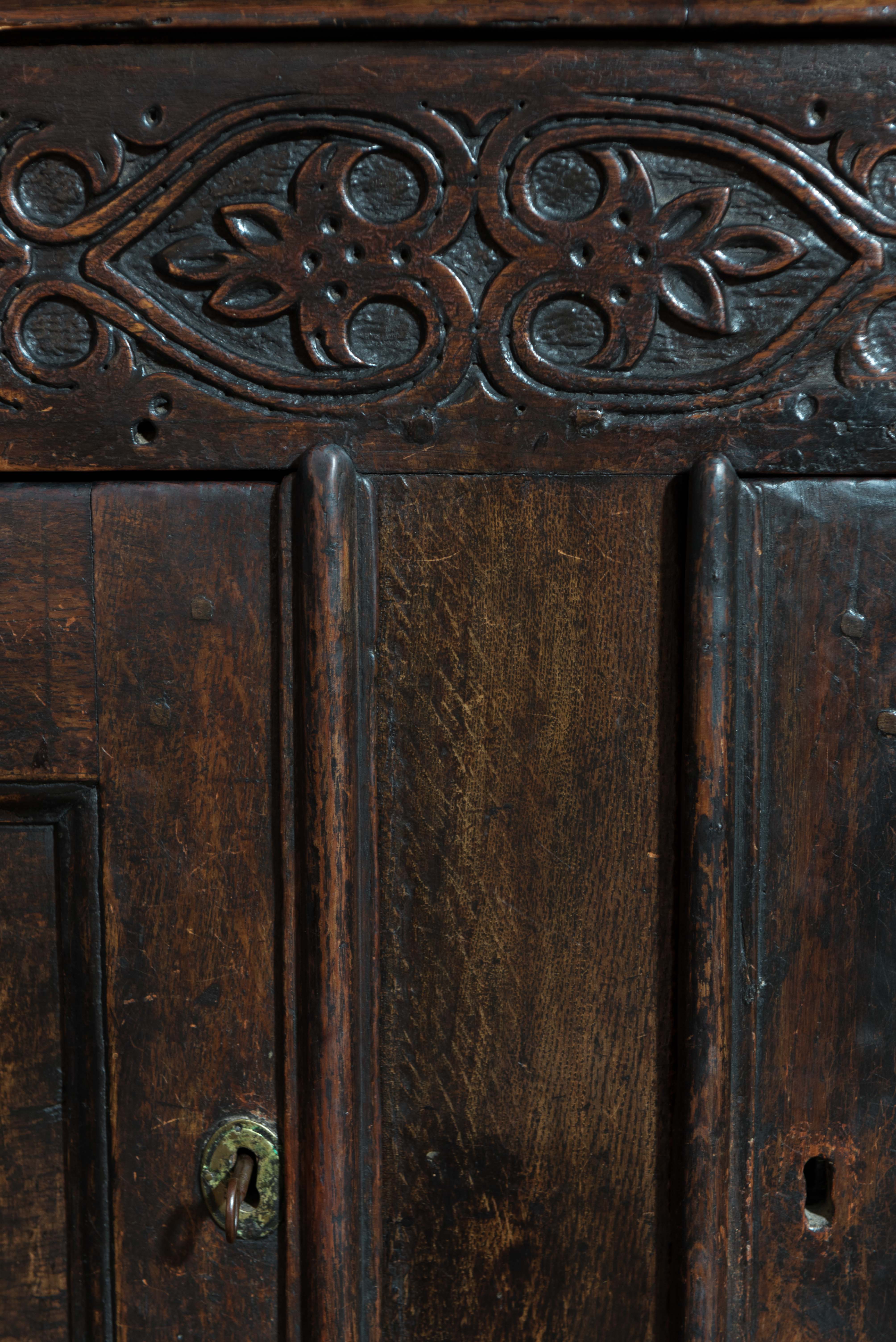 17thC Oak Press Cupboard