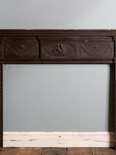 A Georgian Pine and Gesso Fireplace Surround