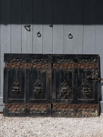Gothic Cast Iron Doors with Pig Motif
