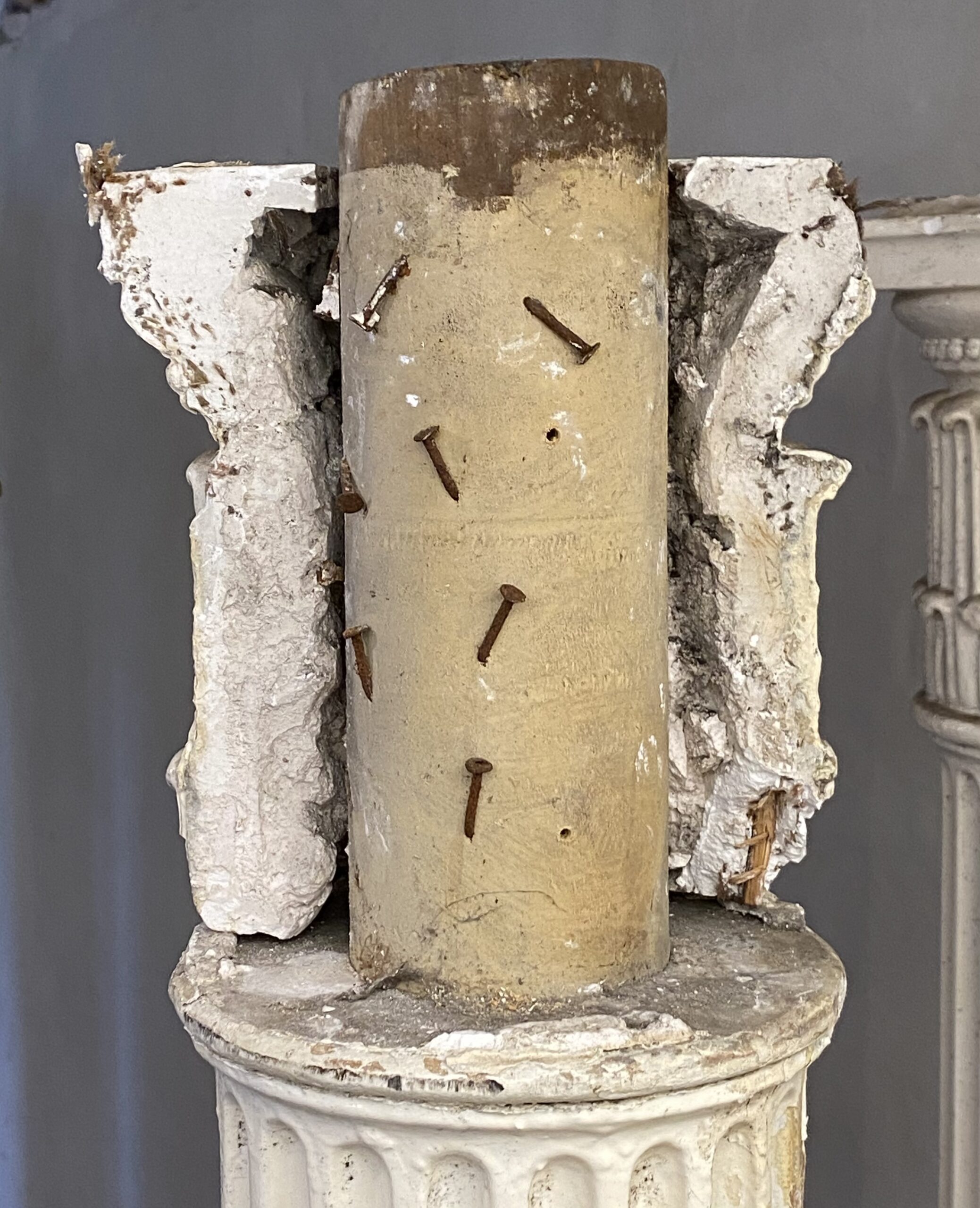 Six 19thC Fluted Pine Columns - Image 8