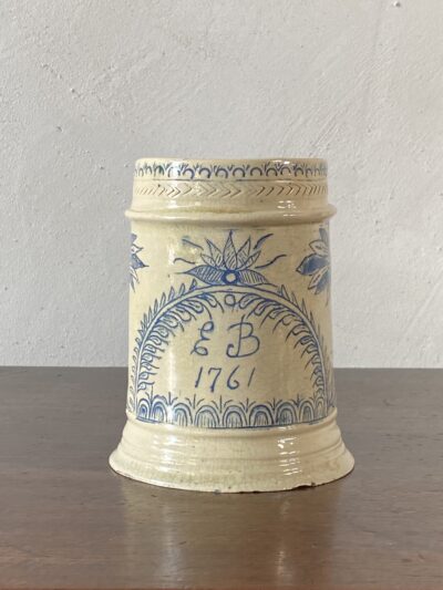 18thC English Earthenware Quart Mug (Sold)