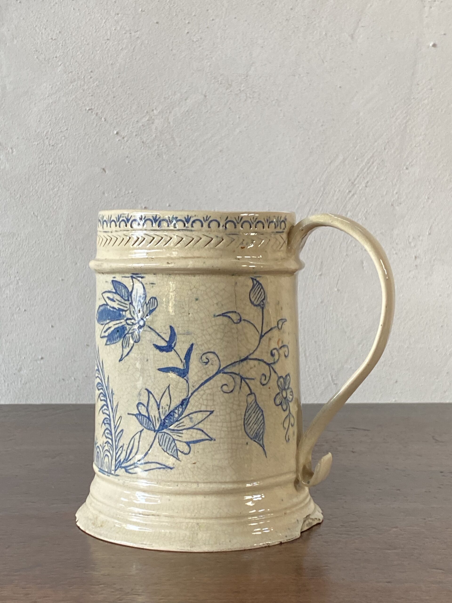 18thC English Earthenware Quart Mug