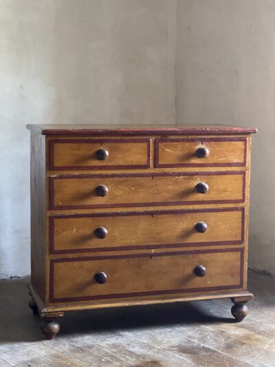 Antique Painted Pine Chest Of Drawers (Sold)