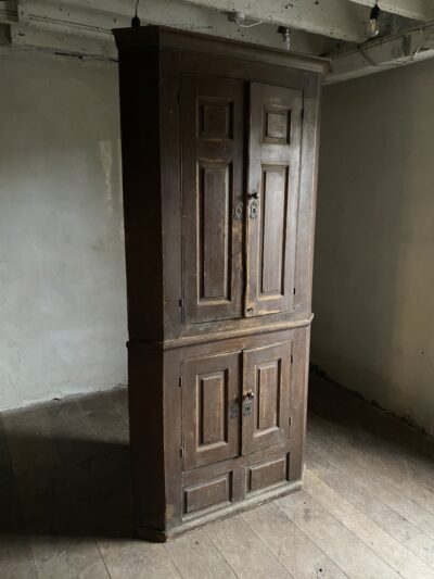 Antique Painted Pine Corner Cupboard (Sold)
