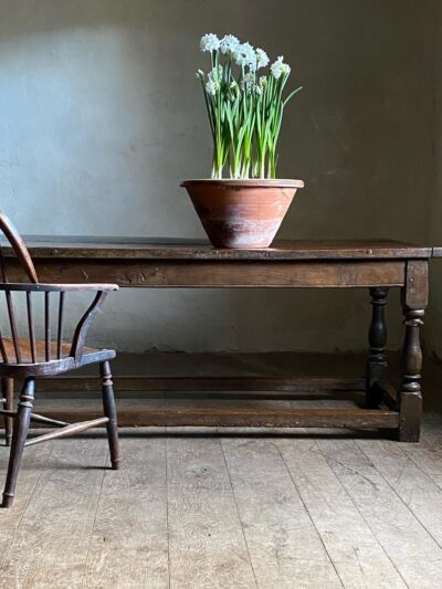 18thC Graffitied Oak Refectory Table (Sold)