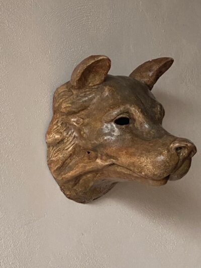 Decorative plaster wolf mask (Sold)