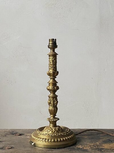 Antique Gilt Brass Table Lamp
