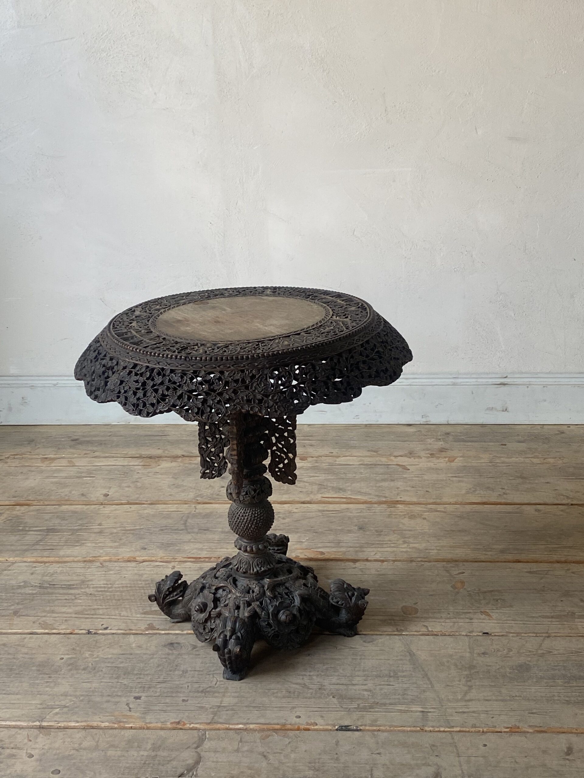 19thC Burmese hardwood tilt top occasional table (Sold) - Image 6