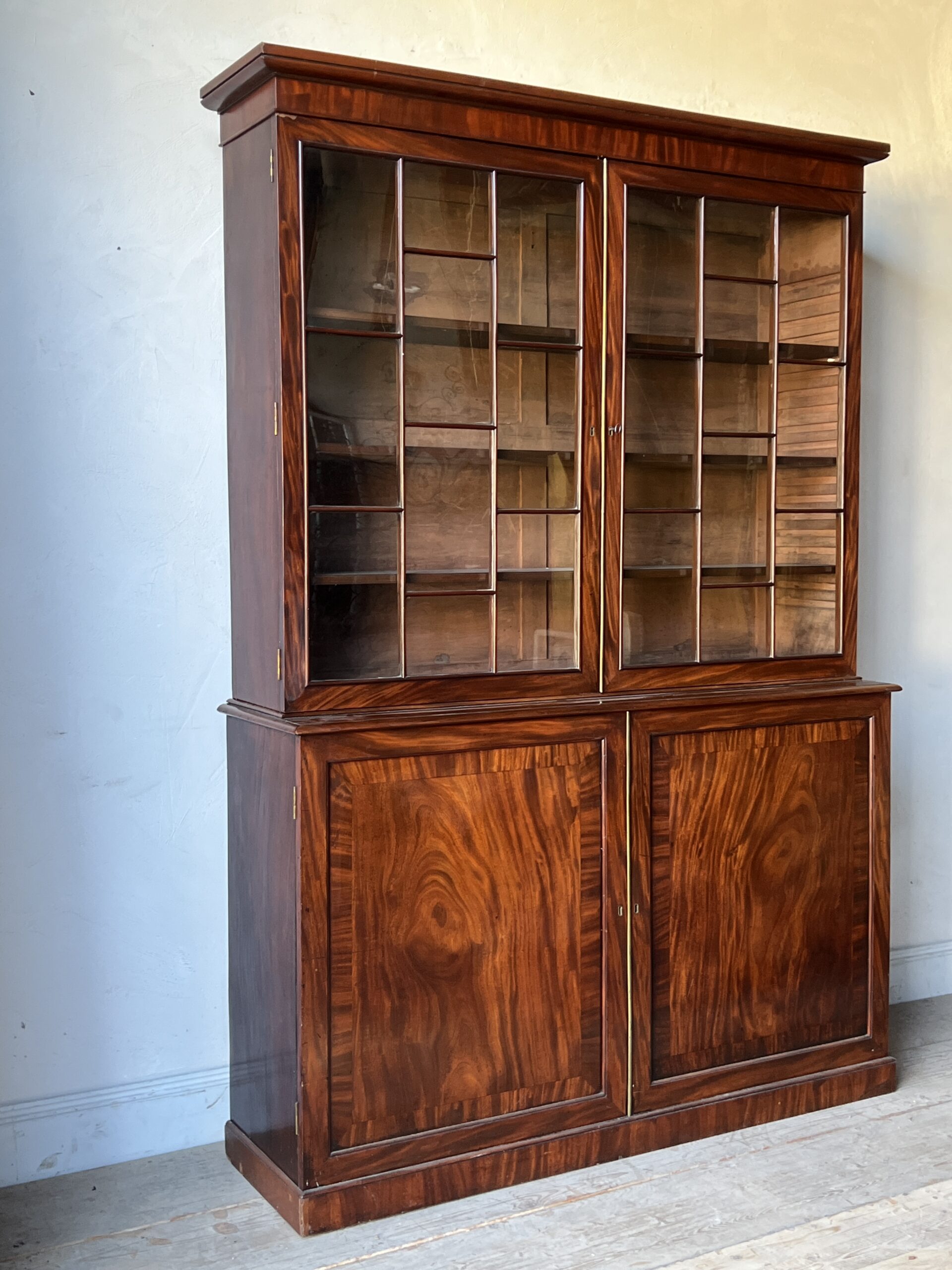 Glazed Mahogany Library Bookcase (Sold) - Image 2