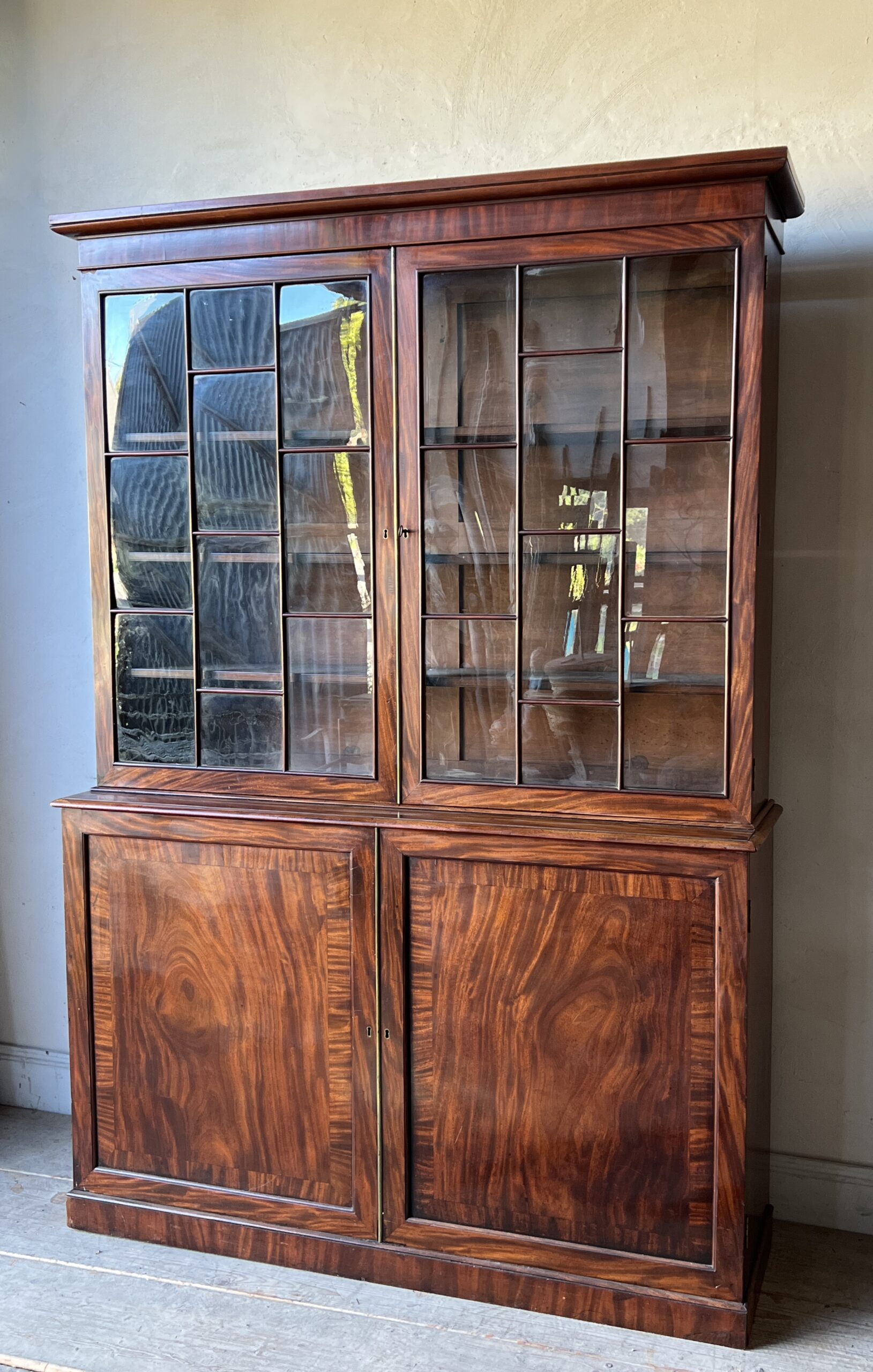 Glazed Mahogany Library Bookcase (Sold) - Image 4