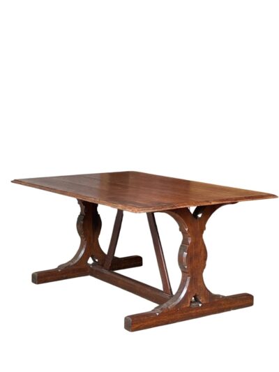 Oak Abbey Trestle Table