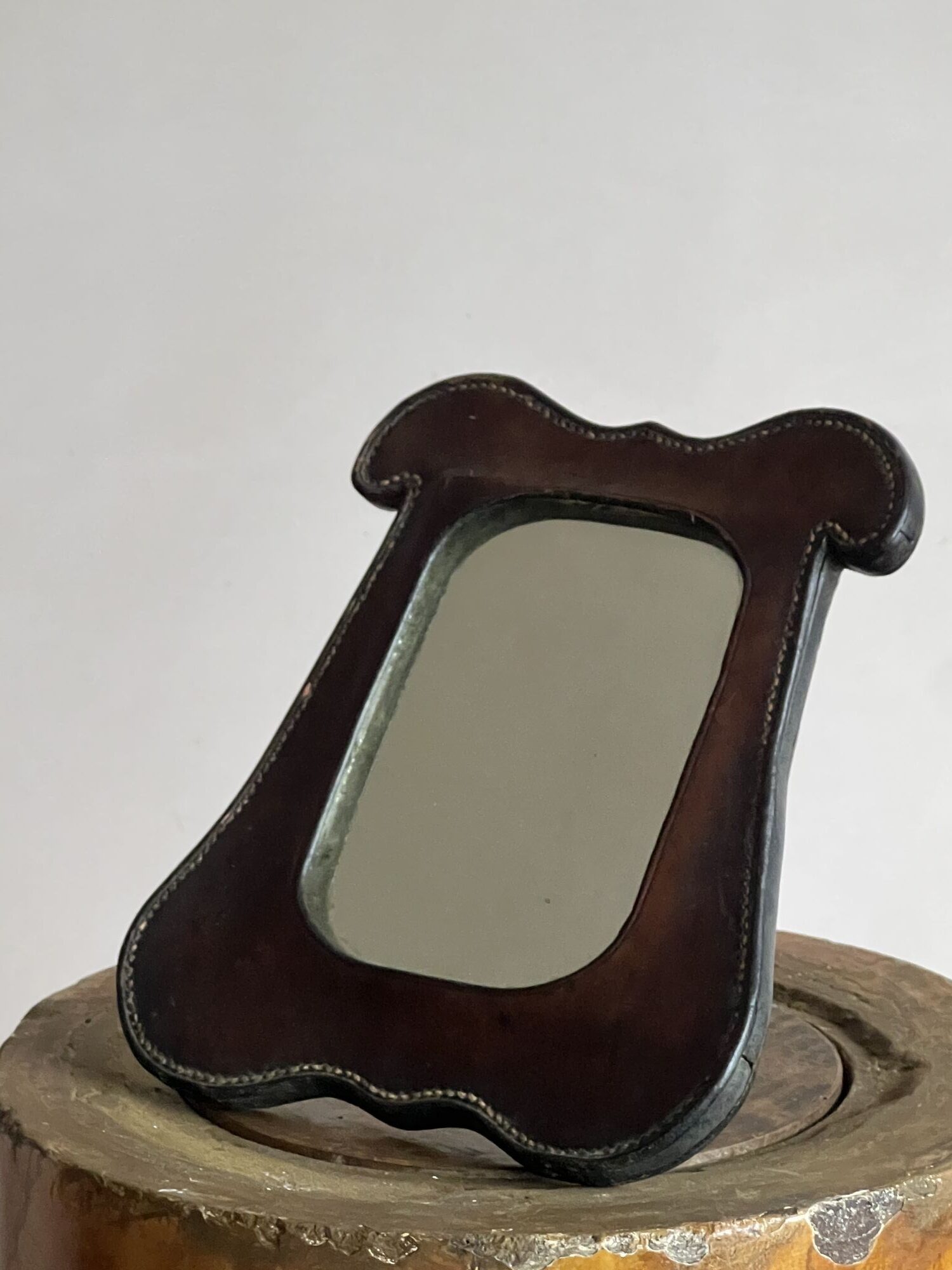 Leather Campaign Mirror (Sold) - Image 4