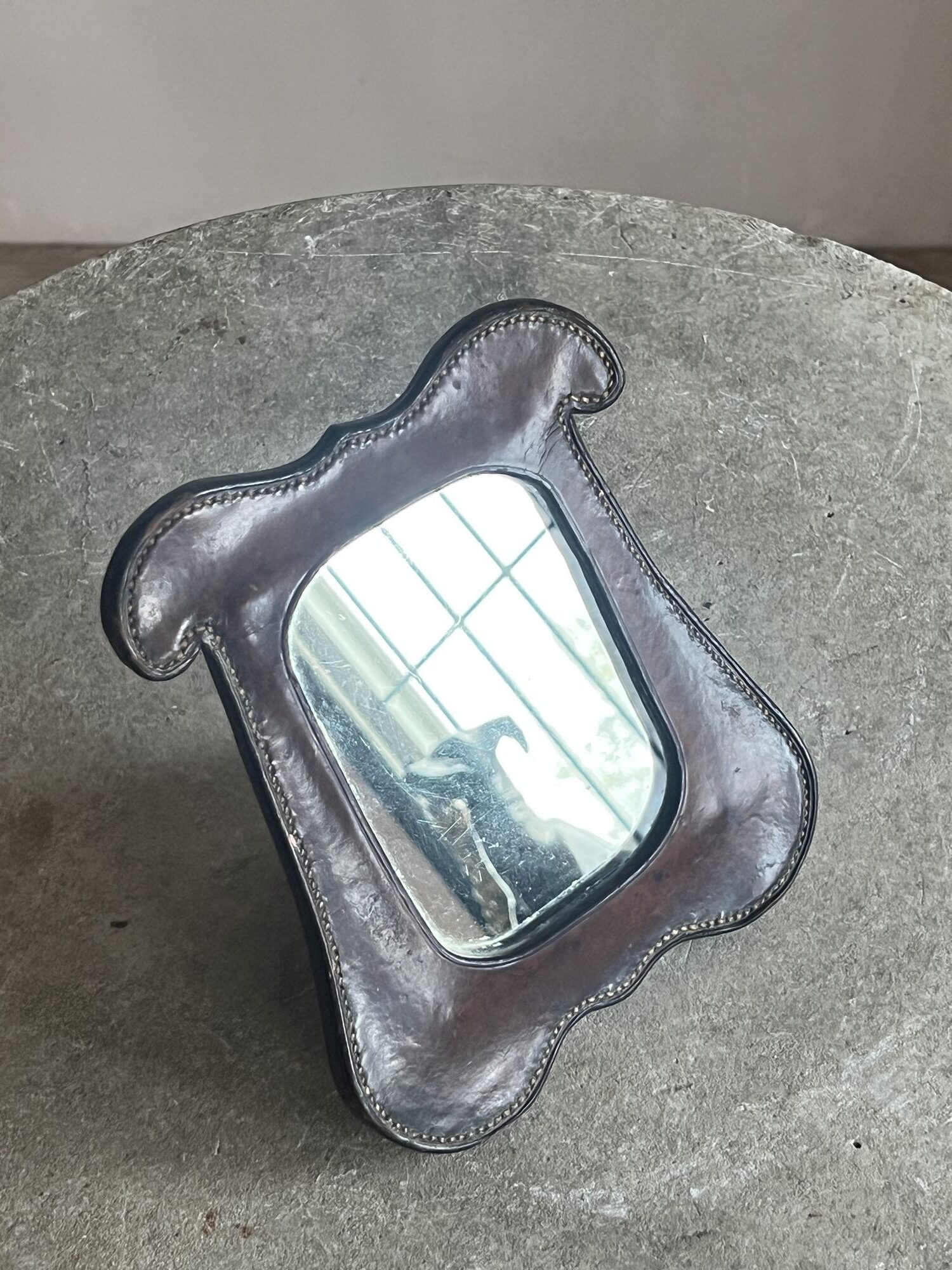 Leather Campaign Mirror (Sold) - Image 5