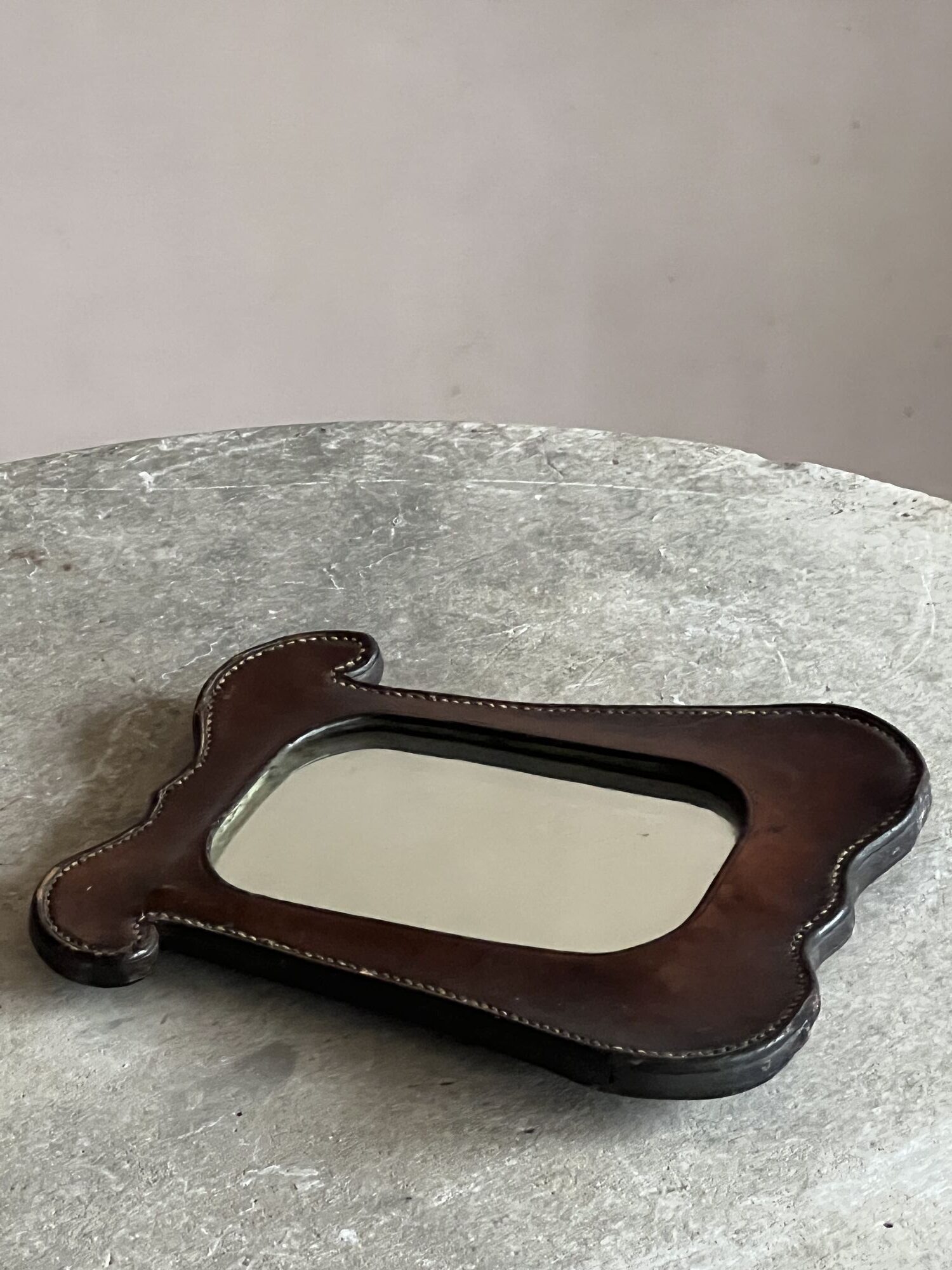 Leather Campaign Mirror (Sold) - Image 7