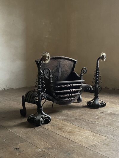 Wrought Iron Aesthetic Movement Firegrate