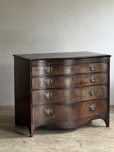 George III Mahogany Serpentine Chest
