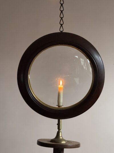 19thC Mahogany Convex Glass Picture Frame