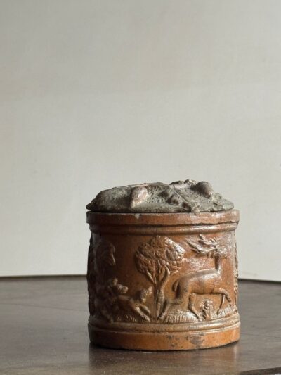 Salt glazed tobacco jar