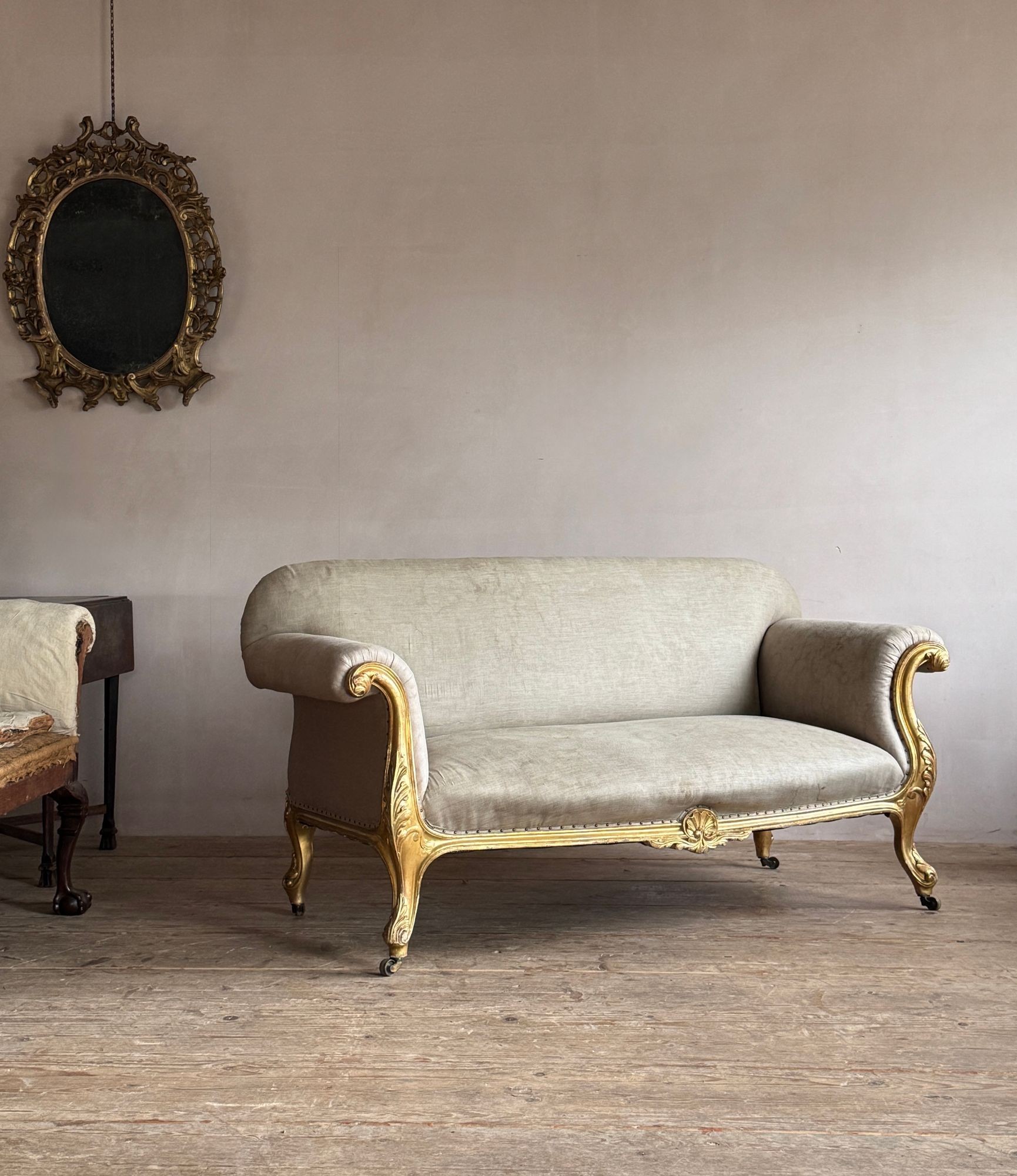 George III Giltwood Sofa - Image 13