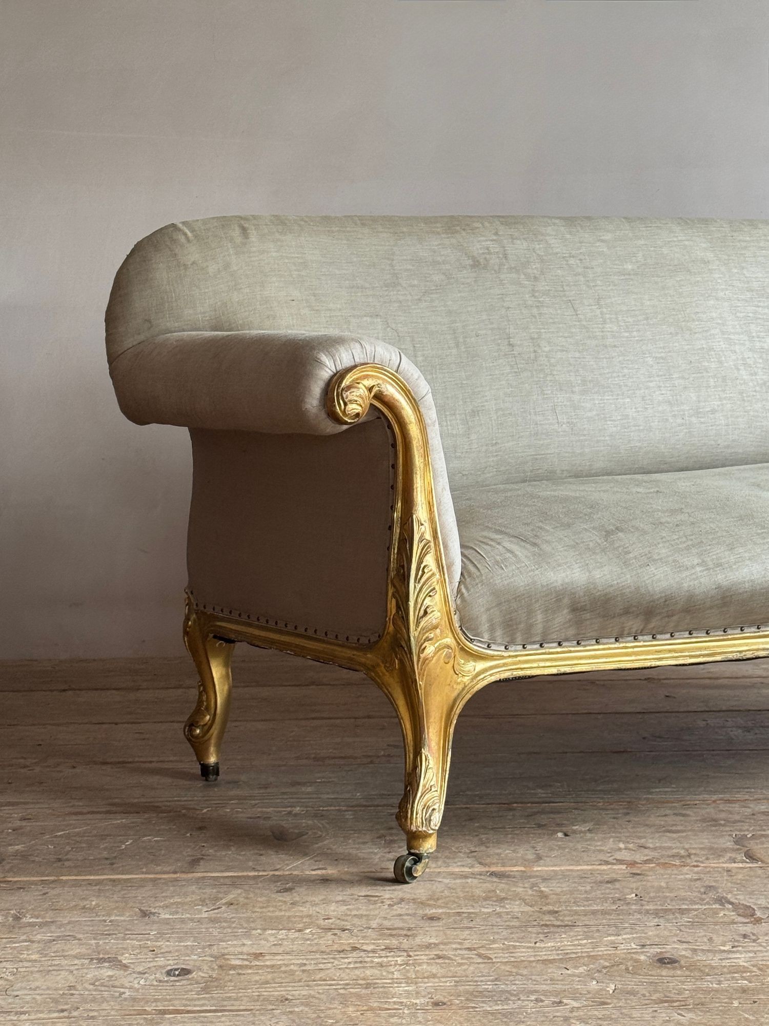 George III Giltwood Sofa - Image 6