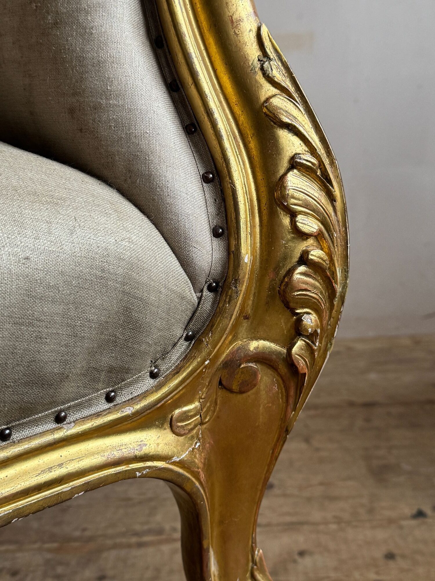 George III Giltwood Sofa - Image 8