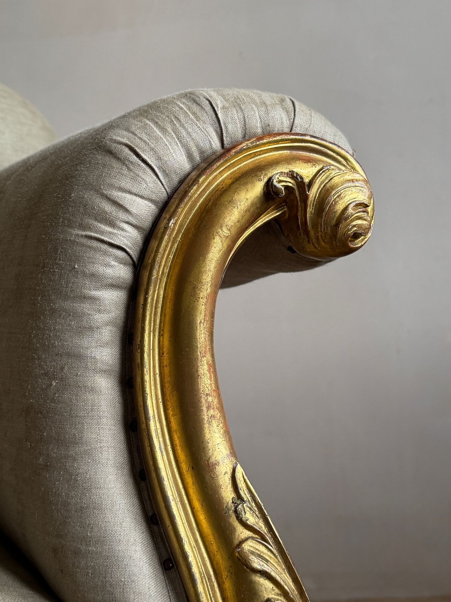 George III Giltwood Sofa - Image 9