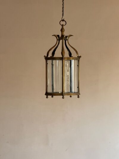 19thC Brass Hall Lantern