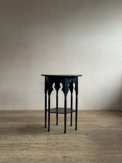 Ebonised moorish occasional table