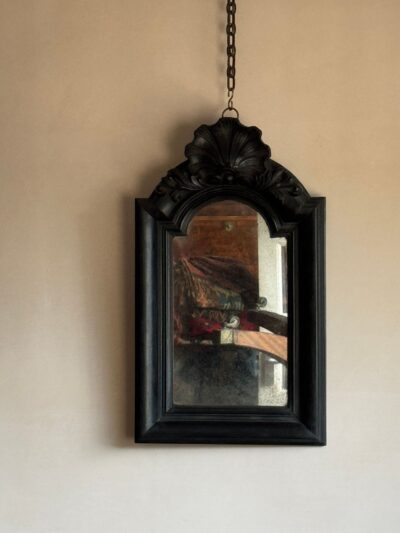 19thC Ebonised mirror